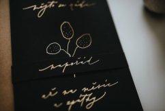 Be Nice wedding card - forever - black