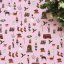 Be Nice ECO Christmas wrapping paper - English Fairytale pink