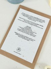 Be Nice EKO smuteční přání poměnky z rostoucího papíru - kondolence