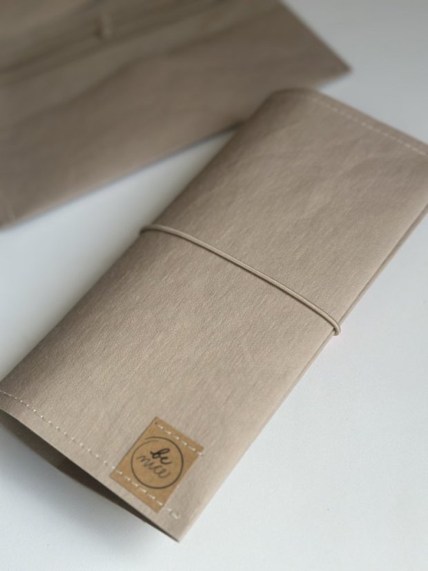 Be Nice diář na míru - wash paper pouzdro na diář taupe - Be Nice wash paper pouzdro na diář: Be Nice wash paper pouzdro na diář