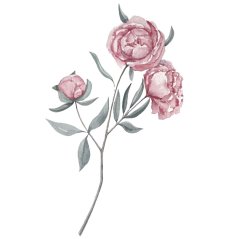 Be Nice Iron-On Patch for Textile – Peony