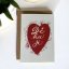 Be Nice card Thank you - heart red