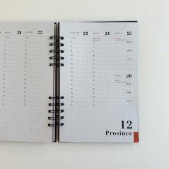 Be Nice ECO Diary 365 SOBĚ - black with white 2027