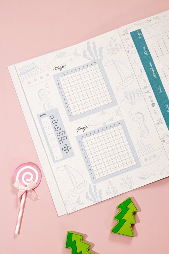 Be Nice ECO Travel & Family Game Pad – Name, City & Battleships (2-in-1)