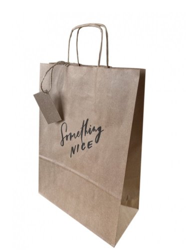 Be Nice přírodní dárková taška - Something nice - Velikost tašek: Velká: 32x41 (š x v)