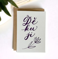 Be Nice card - Thank you blue