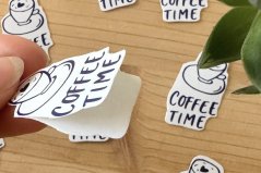 Samolepka - Coffee time