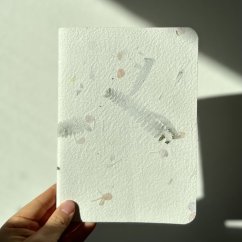Be Nice eco notebook made from handmade paper – fern and hydrangea
