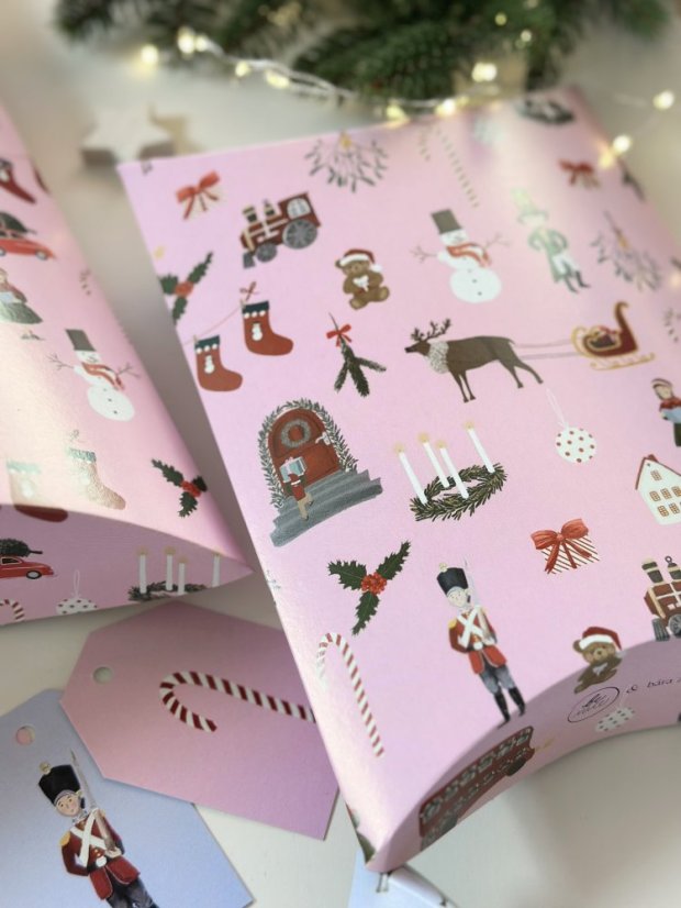 Be Nice EKO Krabička střední Anglická pohádka růžová 3 ks