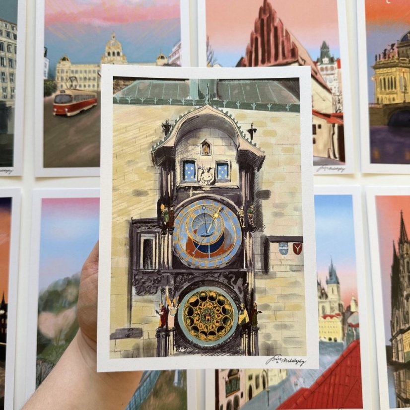 Be Nice EKO plakát Prague Secrets Pražský orloj A4 a A5