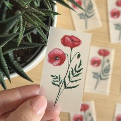 Be Nice Iron-On Patch for Textile – Poppy