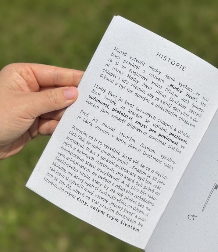 Be Nice EKO Modrý deník pro děti