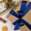 Satin ribbon 5 m - blue - Size: 2,4 cm