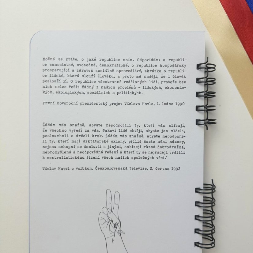 Be Nice ECO Notebook with spiral binding – A Tribute to Václav Havel