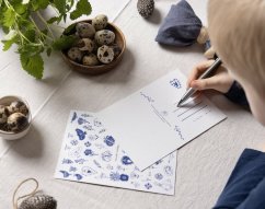 Be Nice Easter postcards - blue