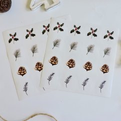 Be Nice Christmas stickers Pine