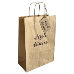 Be Nice velká dárková taška Veselé Vánoce 3 ks