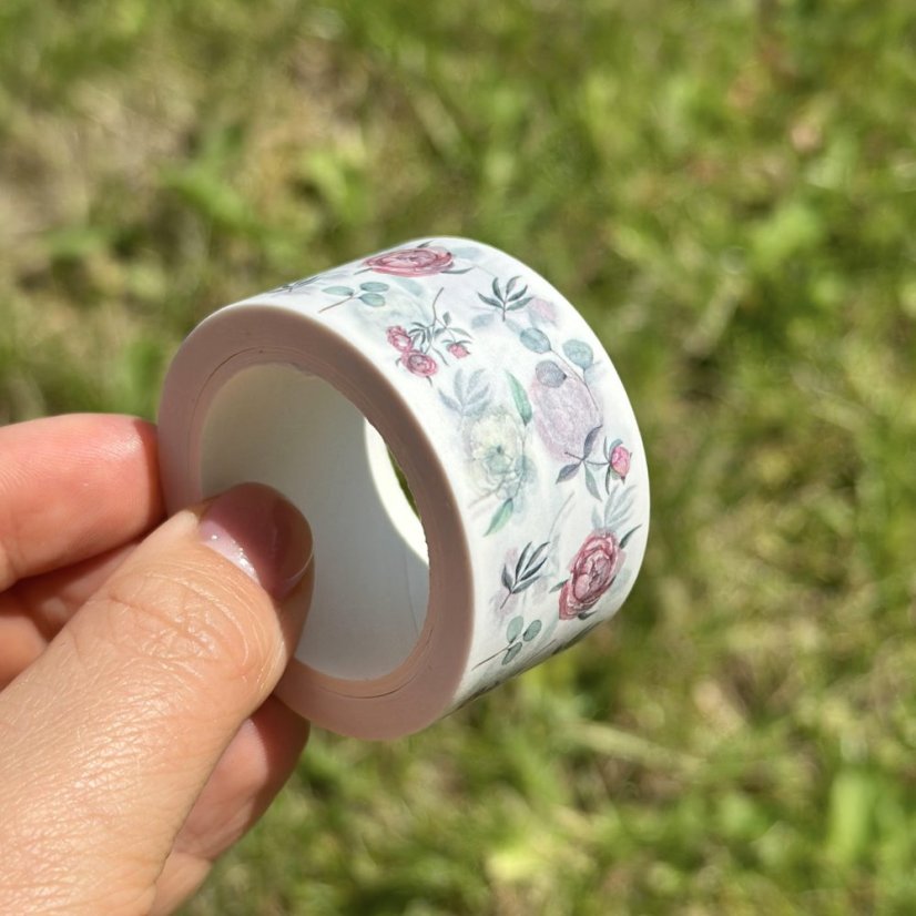 Be Nice Washi Tape – Eucalyptus with Peony