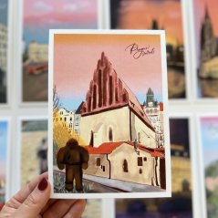 Be Nice ECO postcard Prague Secrets Golem