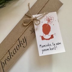Be Nice Vánoční prskavky 39 cm - Maminko ty nám jenom hoříš - 6 ks