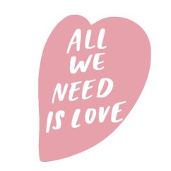 Be Nice Nažehlovačka na textil - All we need is love