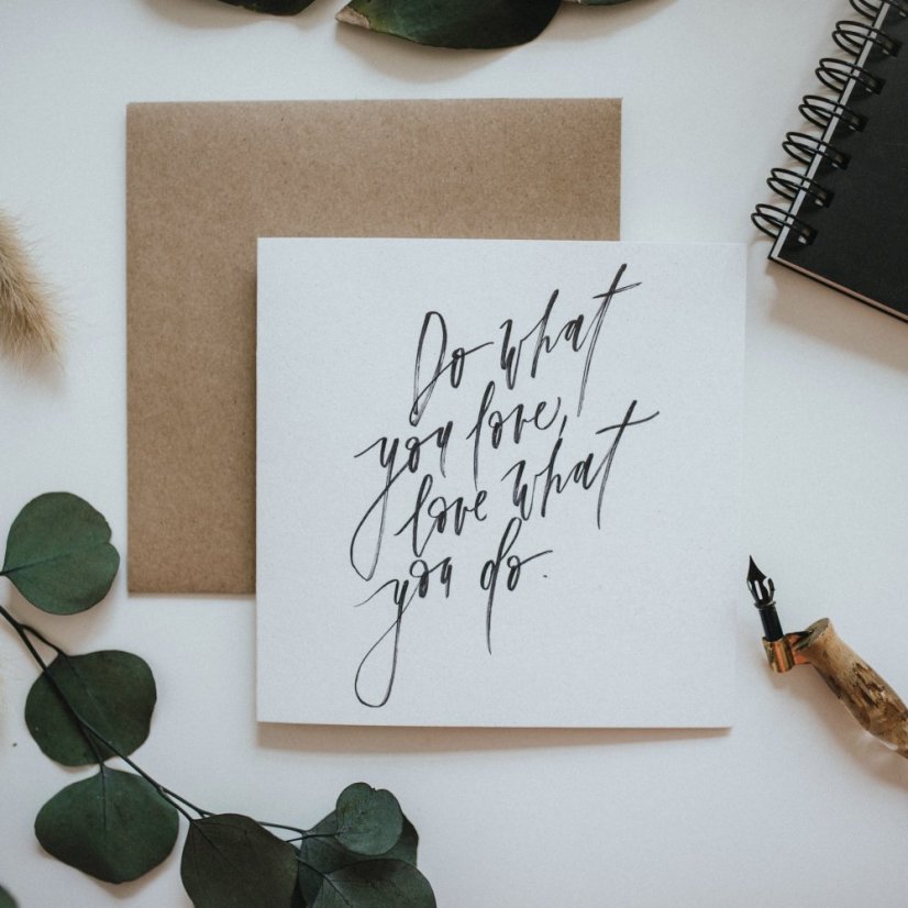 Be Nice Card white - Do what you love
