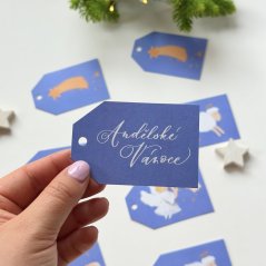 Be Nice vánoční jmenovky Andělské - 8 ks