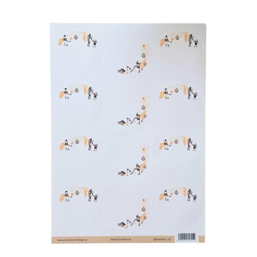 Be Nice Christmas Self-adhesive Gift Tags – Natural