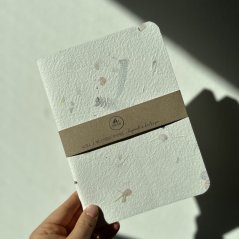 Be Nice EKO sešit z ručního papíru - kapradí a hortenzie