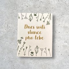 Motivační magnetka na lednici - Dnes svítí slunce pro tebe
