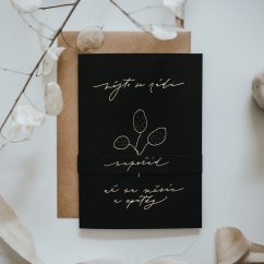 Be Nice wedding card - forever - black
