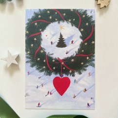 Be Nice ECO postcard Happy and merry - Winter wonderland