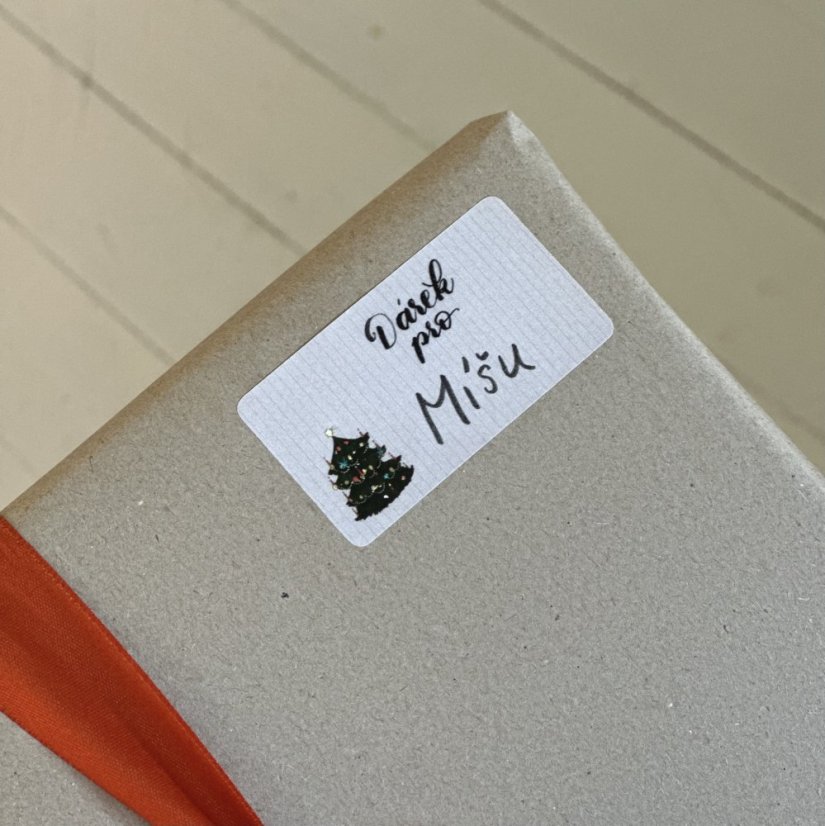 Be Nice EKO vánoční samolepicí jmenovky Vánoční pohádka 2 archy