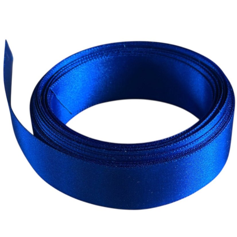 Satin ribbon 5 m - blue - Size: 2,4 cm