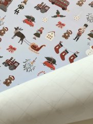 Be Nice EKO vánoční balicí papír Anglická pohádka modrý