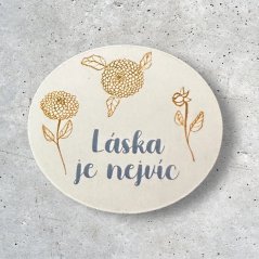 Motivační magnetka na lednici - Láska je nejvíc
