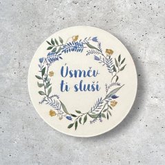 Motivační magnetka na lednici - Úsměv ti sluší