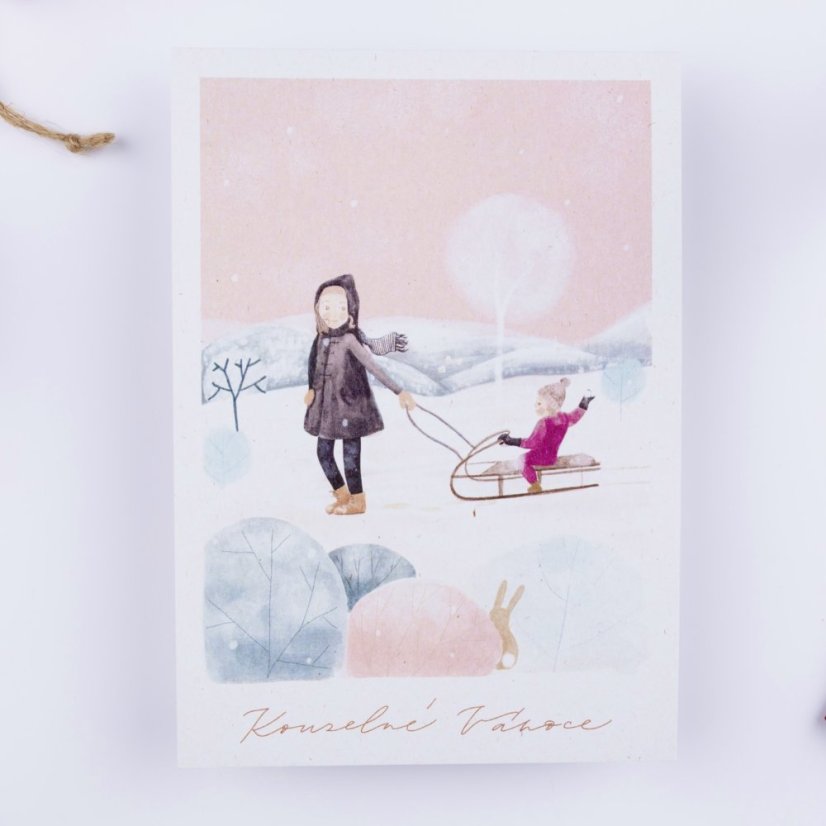 Be Nice ECO postcard Heavenly walk pink 1 pcs