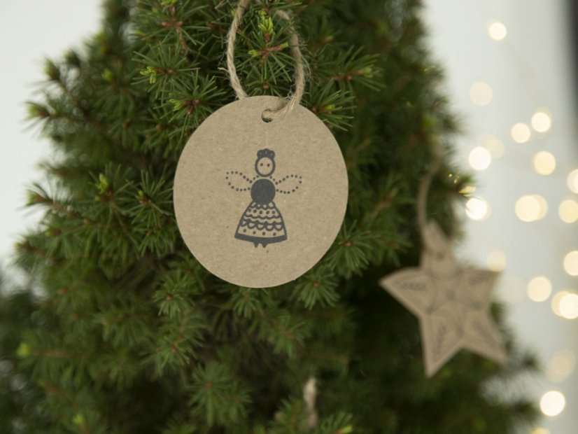 Be Nice EKO vánoční papírové ozdoby s motivy - hnědé