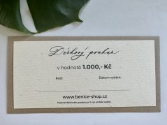 Dárkový poukaz 1000 Kč
