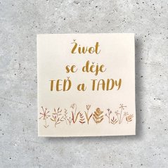 Motivační magnetka na lednici - Život se děje TEĎ A TADY