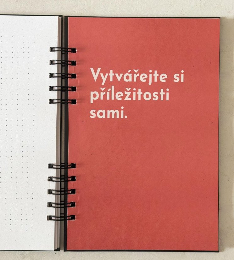 Be Nice EKO Diář 365 SOBĚ - černý s bílým potiskem 2026