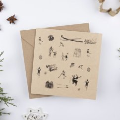 Be Nice ECO Christmas card - Natural brown
