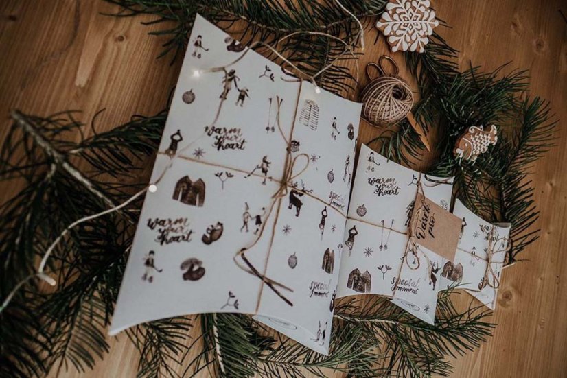 Be Nice ECO Natural Christmas boxes - light - Size: Velká krabička   33x26x7cm