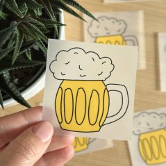 Be Nice Iron-On Patch for Textile – Beer