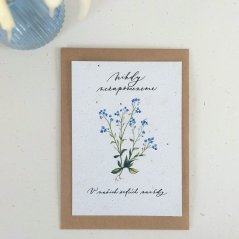Be Nice EKO smuteční přání poměnky z rostoucího papíru - kondolence