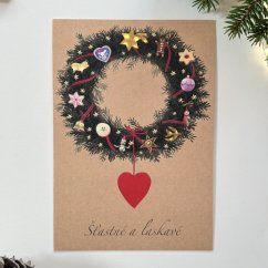 Be Nice ECO postcard Happy and merry