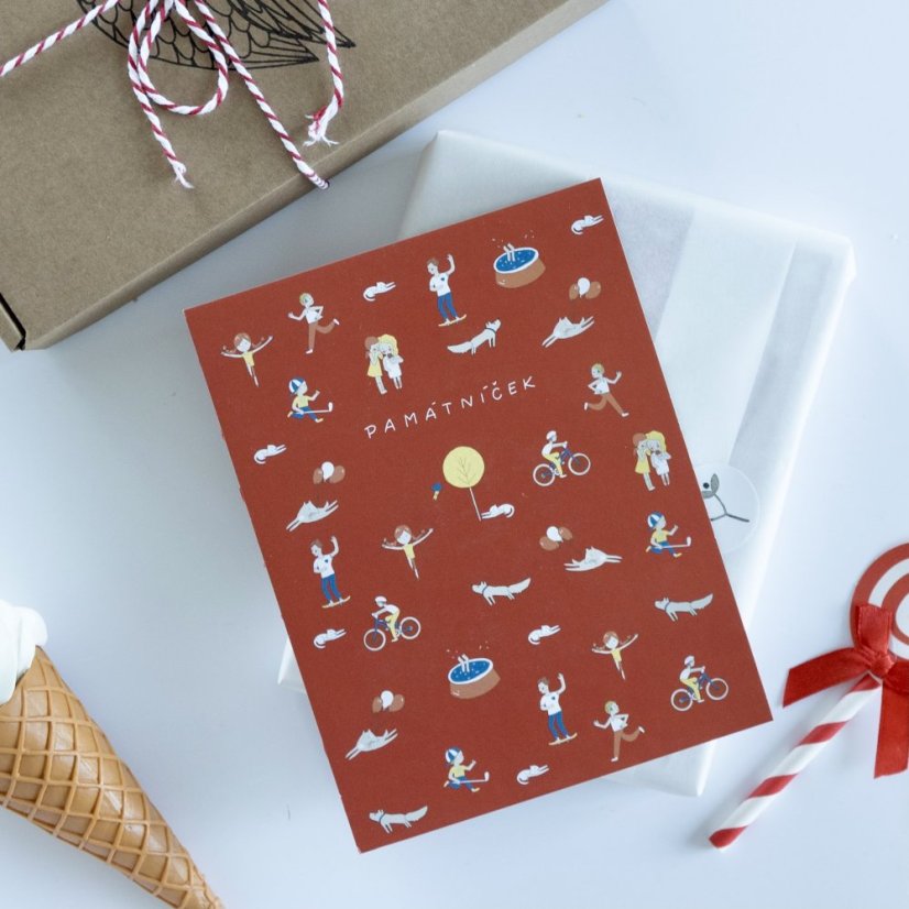 Be Nice ECO memory book for kids - red