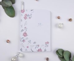 Be Nice Recycled Notebook with Pencil – White