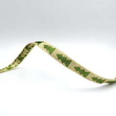 Vánoční stuha stromeček - zlatá